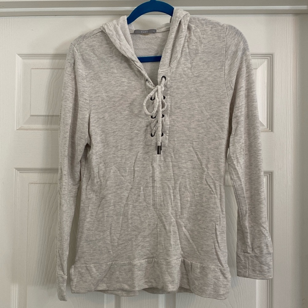 Hooded long sleeve top